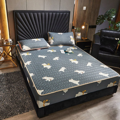 【升級抗菌款】泰國進口天然乳膠涼蓆三件套冰絲涼蓆兩件套軟席子